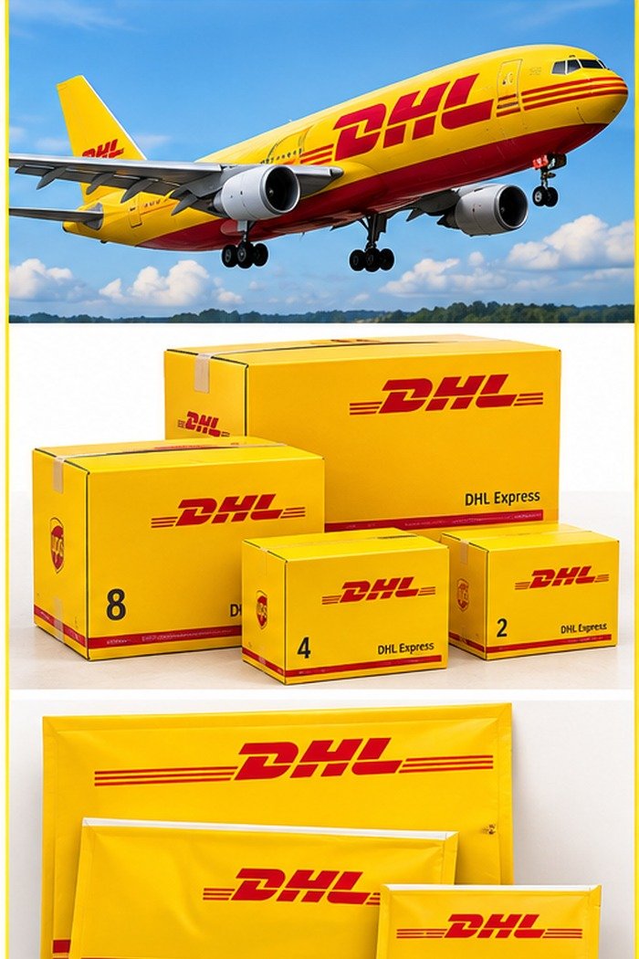 DHL aircraft and packaging